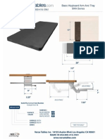 Basic Keyboard Arm (BKA Series) Technical Drawing