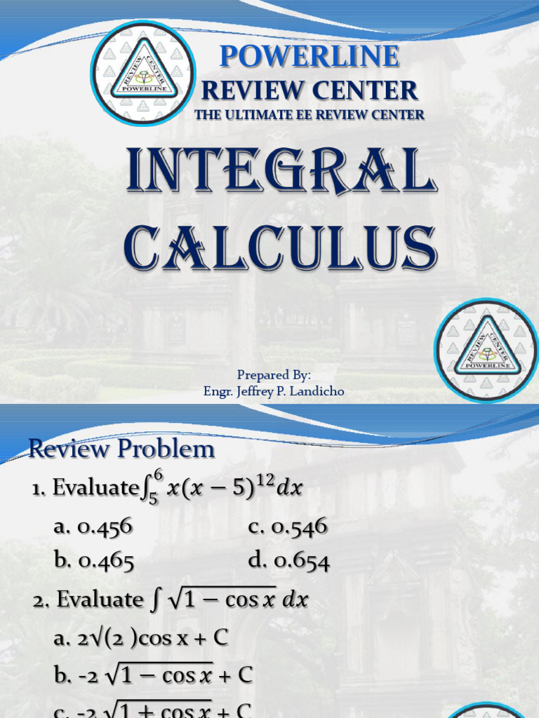 Integral Calculus | PDF | Cartesian Coordinate System | Differential ...