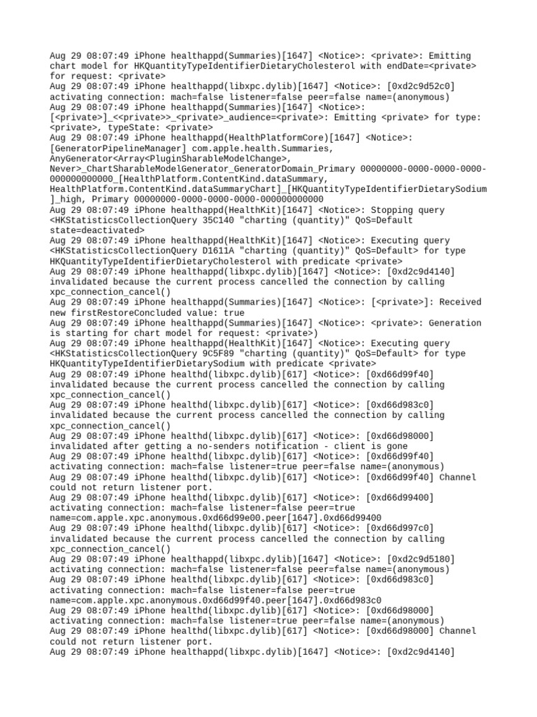 iPhone Health App Data Summary Logs | PDF | Computer Science ...