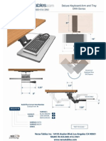 Deluxe Keyboard Arm (DKA Series) Technical Drawing