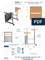 Adjustable Split Level Computer Table 30 (ST30 Series) Technical Drawing