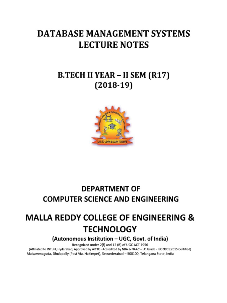 Dbms Notes | PDF