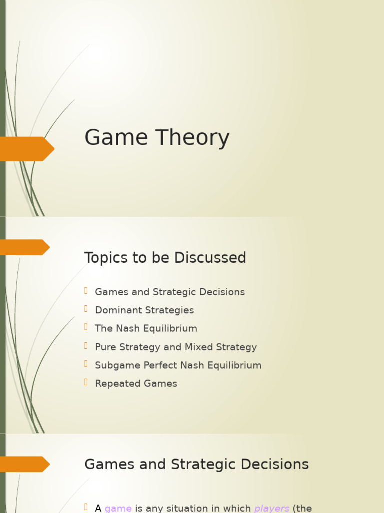 Understanding Game Theory Concepts | PDF | Game Theory | Economics Of ...