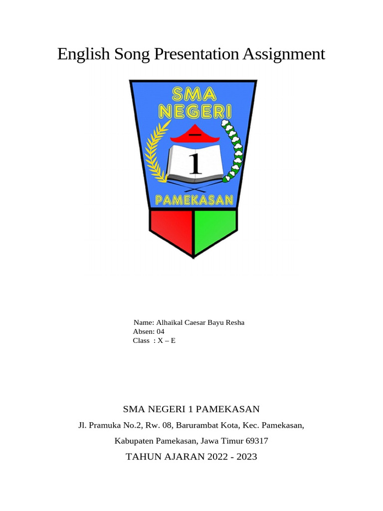 English Song Presentation Assignment | PDF | Social Psychology | Psychology