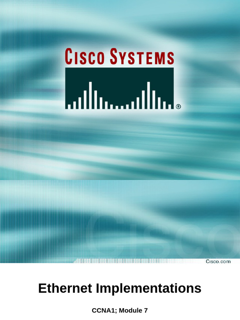 Ccna1 Mod07 Ethernet Implementations Pdf Computer Standards