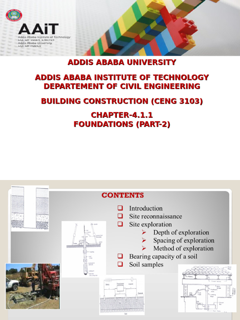 Foundations and Site Exploration Guide | PDF | Foundation (Engineering ...