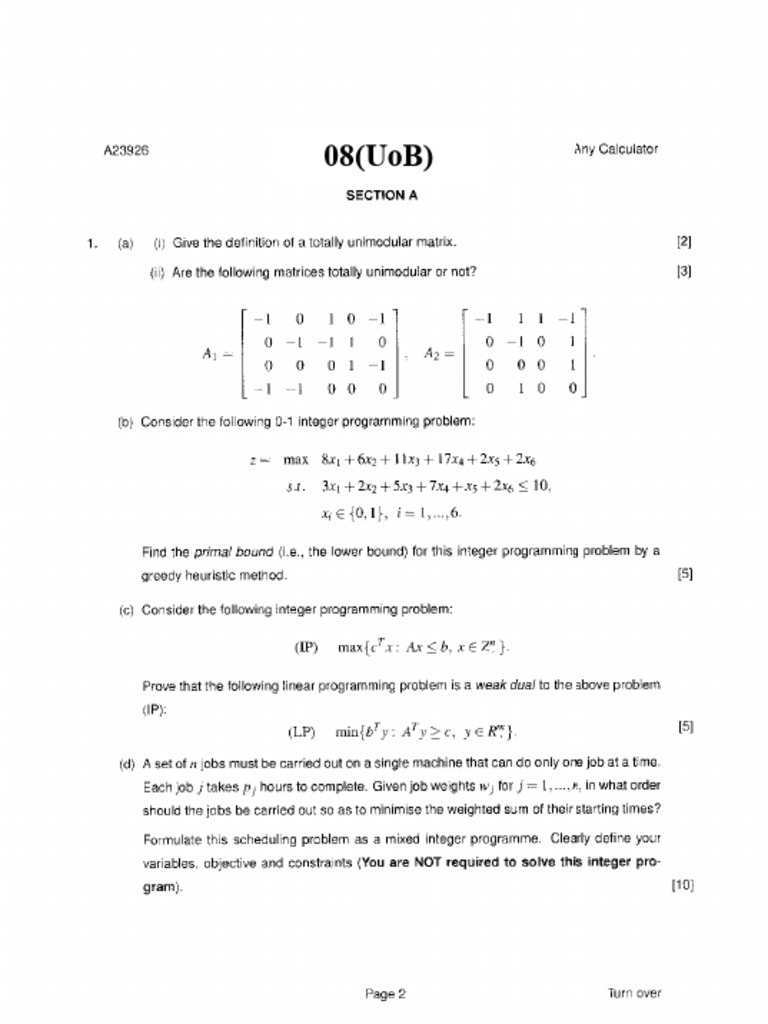 3A | PDF | Linear Programming | Combinatorial Optimization