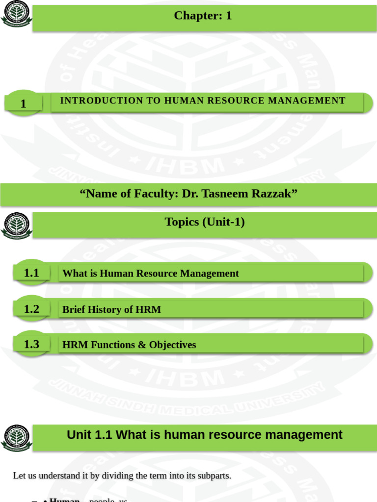 Chapter 1 HRM | PDF | Human Resource Management | Performance Appraisal