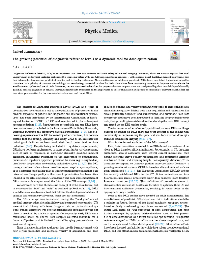 2021 DRL As Dynamic Tool | PDF | Ct Scan | Radiology
