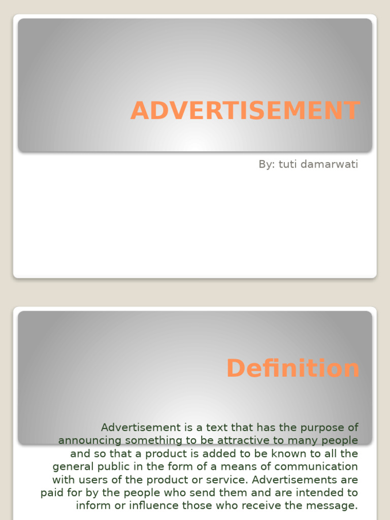 Understanding Advertisement Structure | PDF