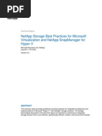 TR-3702 NetApp Storage Best Practices Virtualization and NetApp Snap Manager For Hyper-V