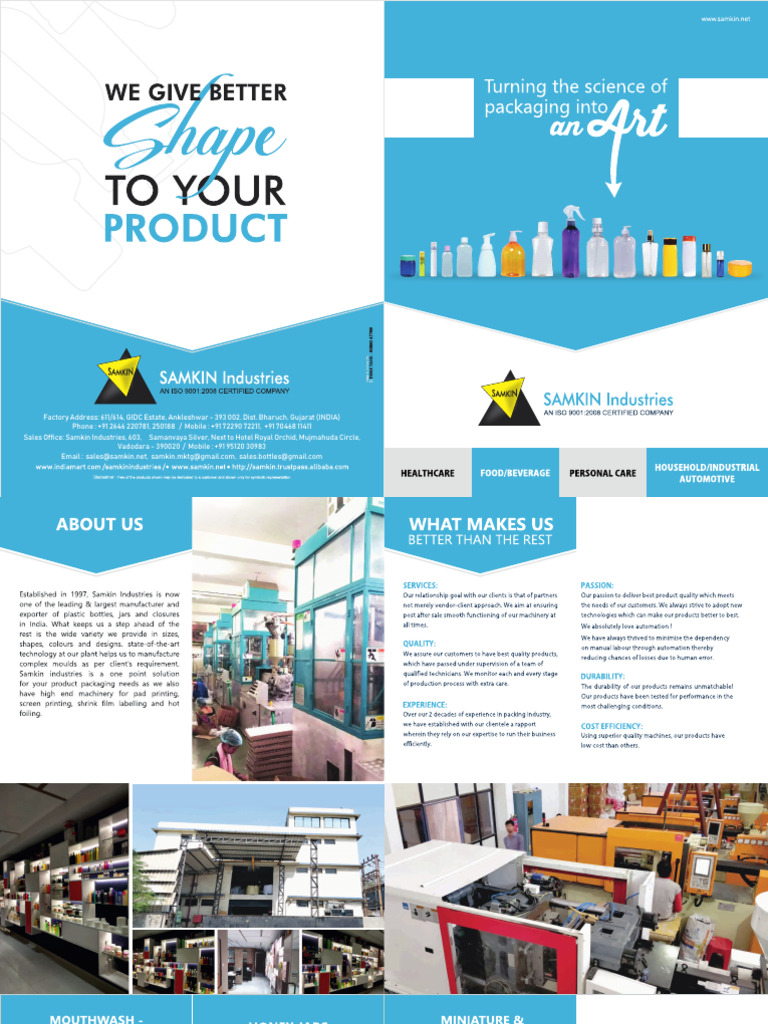 Samkin Industries Product Catalog | PDF