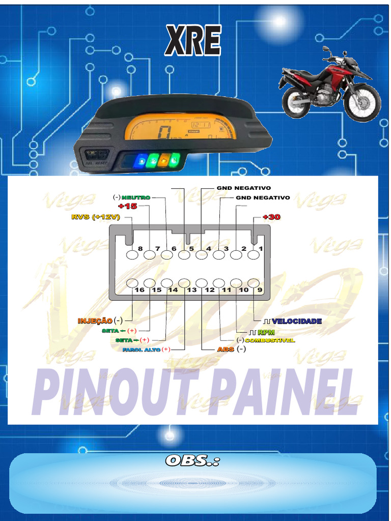 Diagrama Elétrico XRE 300 | PDF