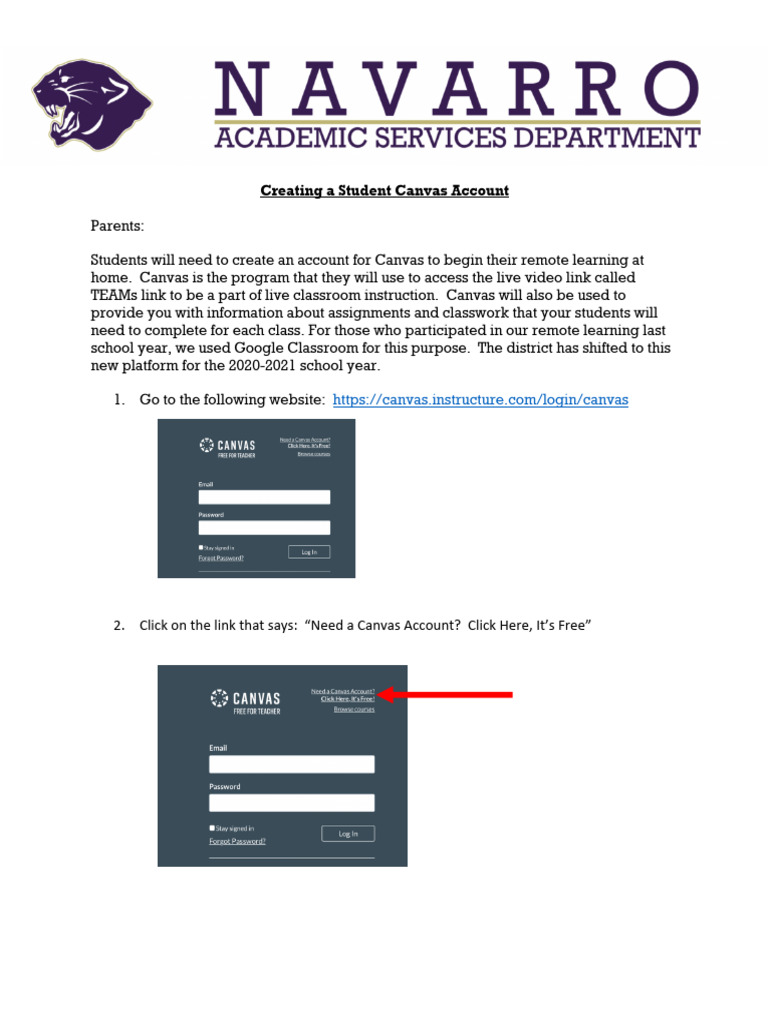 Create a Student Canvas Account Guide | PDF | Computing
