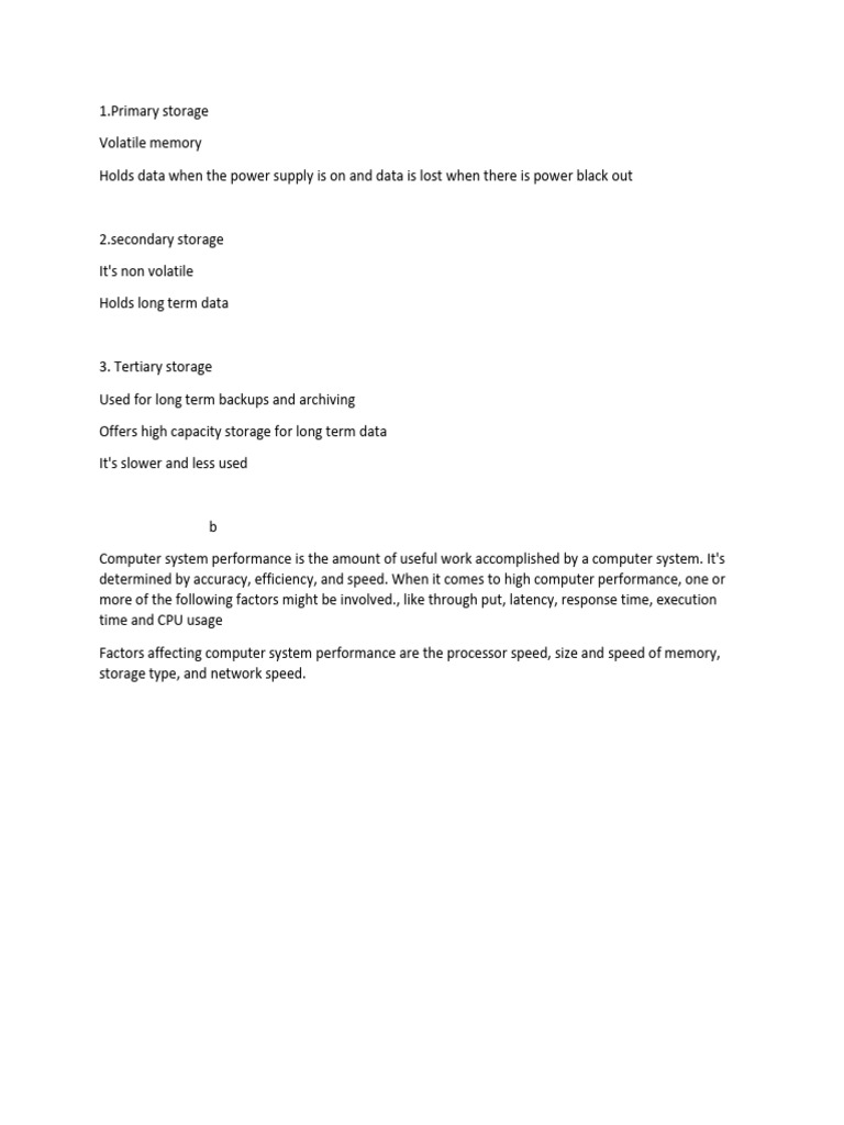 Computer System Performance | PDF