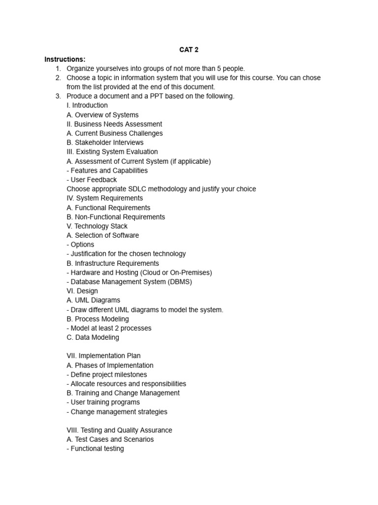 Assignment Instruction | PDF | Enterprise Resource Planning | System