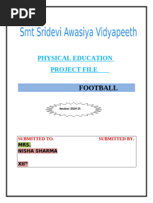 Football Project File Class 12 Physical Education