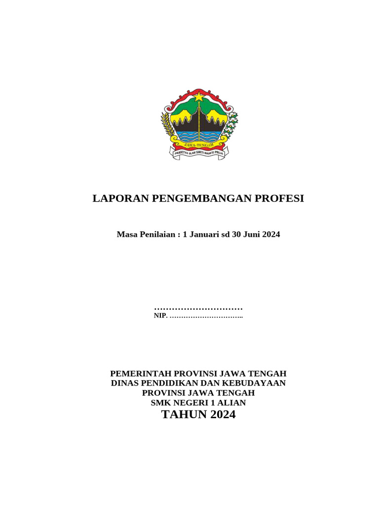 Laporan Pengembangan Profesi Guru 2024 | PDF
