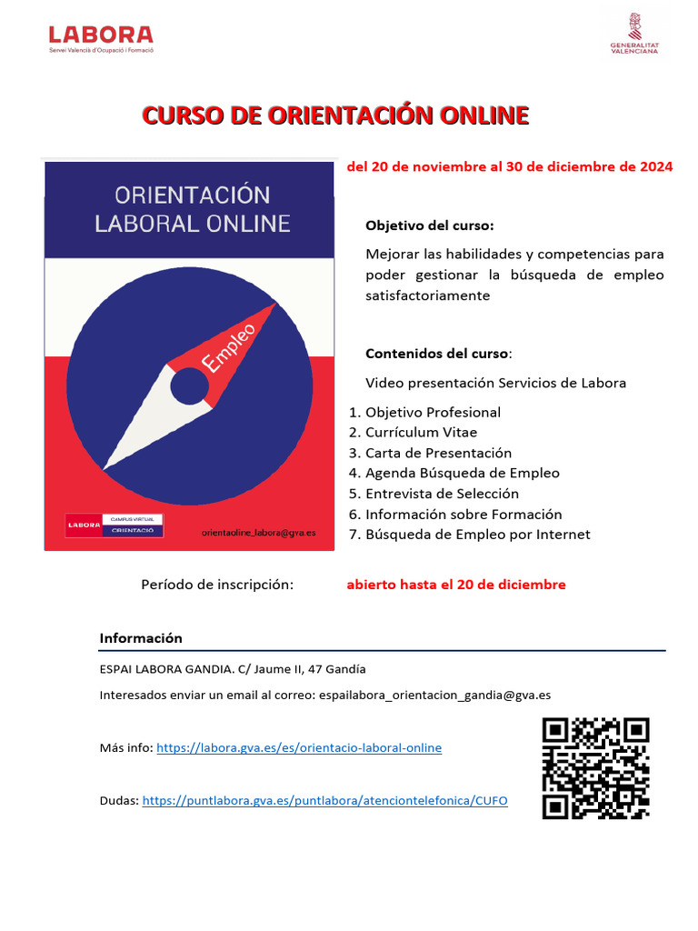Publicidad Curso Orientacion On Line Noviembre | PDF