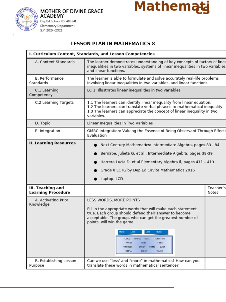 Week 3 | PDF | Mathematics | Algebra