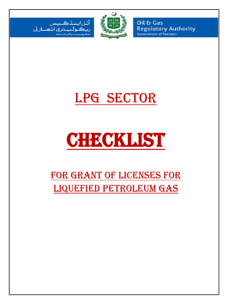 LPG License Grant Checklist 2024 | PDF | Liquefied Petroleum Gas | License