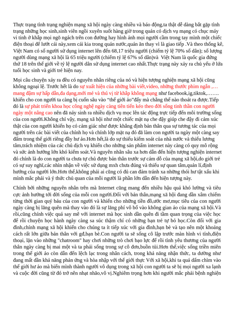NLXH htg nghiện mxh | PDF