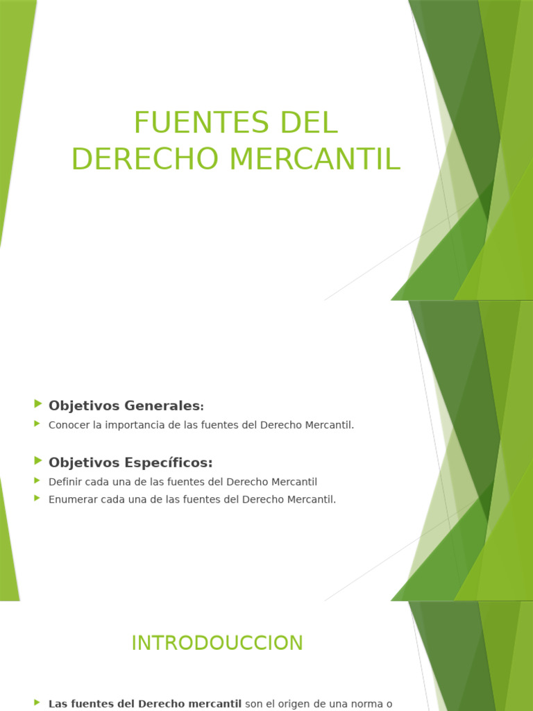Presentacion 3 Mercantil Fuentes Del Derecho Mercantil | PDF | Fuentes ...