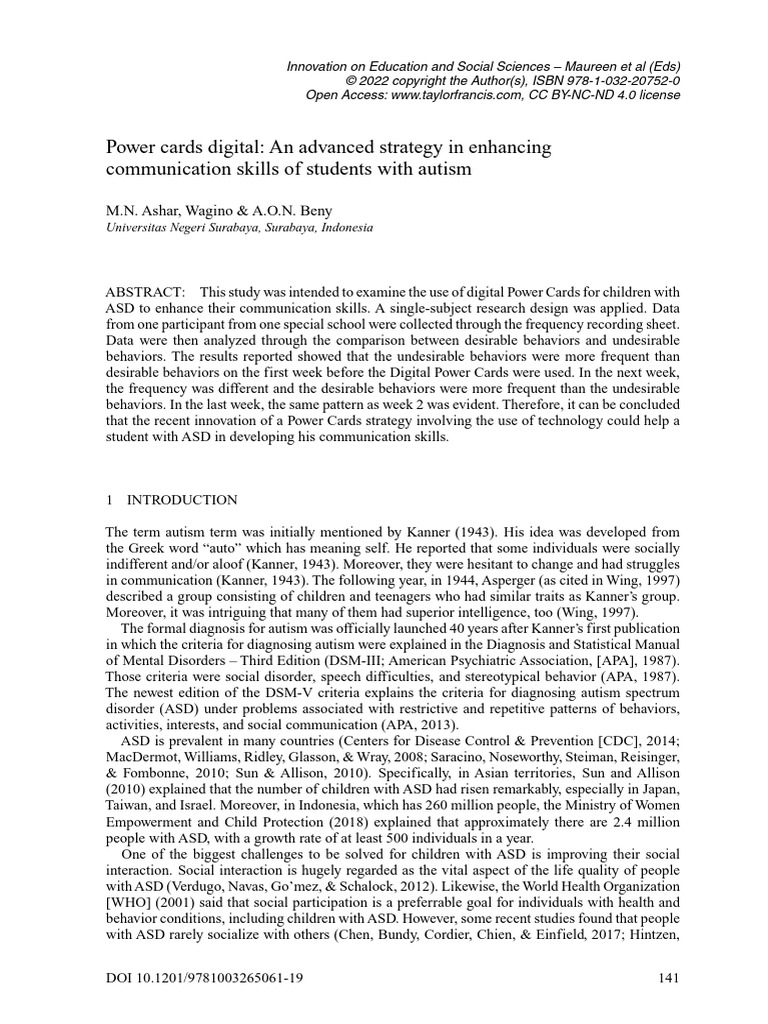 10.1201 9781003265061-19 Chapterpdf | PDF | Autism Spectrum | Asperger ...