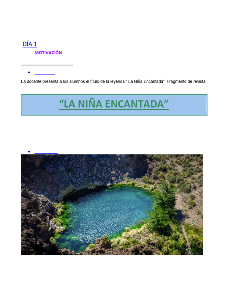 Leyenda de la Niña Encantada | PDF | Narración | Comunicación