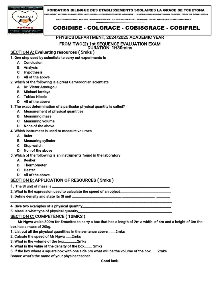 Physics Pre Mock Exam Pdf Heat Capacity Heat