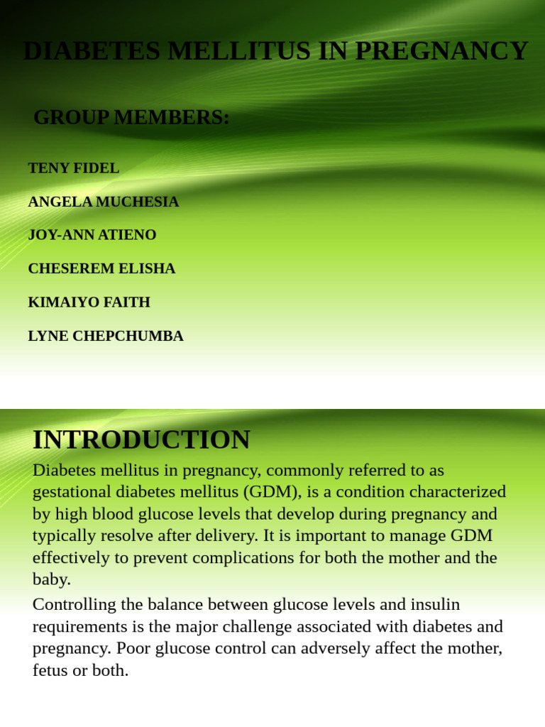 Managing Gestational Diabetes Mellitus | PDF | Gestational Diabetes ...