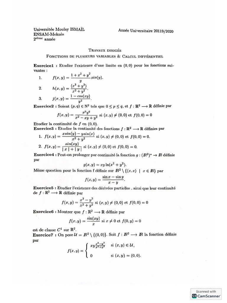 Td2 Analyse IV | PDF
