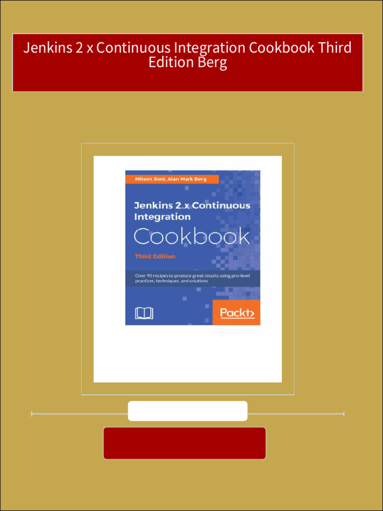 Jenkins 2 X Continuous Integration Cookbook Third Edition Berg 2024