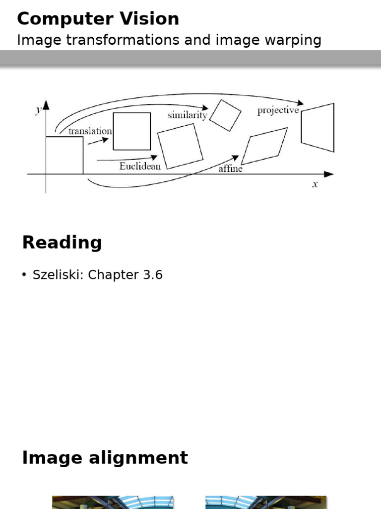 Lec04 Transformations | PDF | 2 D Computer Graphics | Mathematical Physics