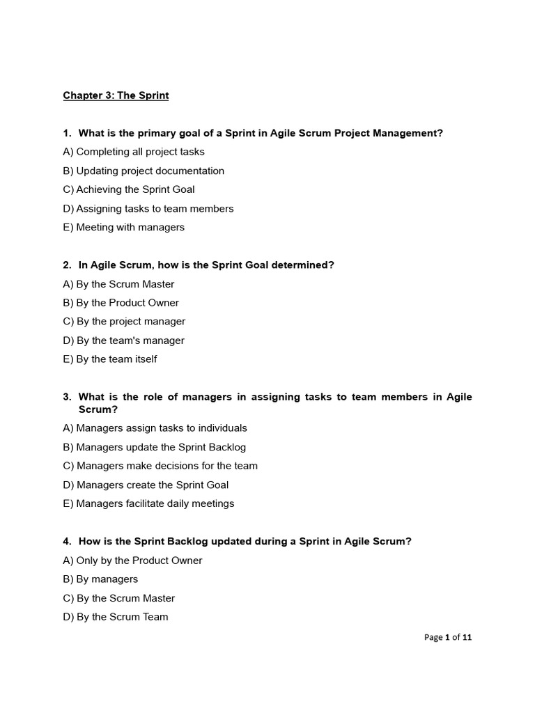 Chapter 3 - The Sprint | PDF | Scrum (Software Development) | Software ...