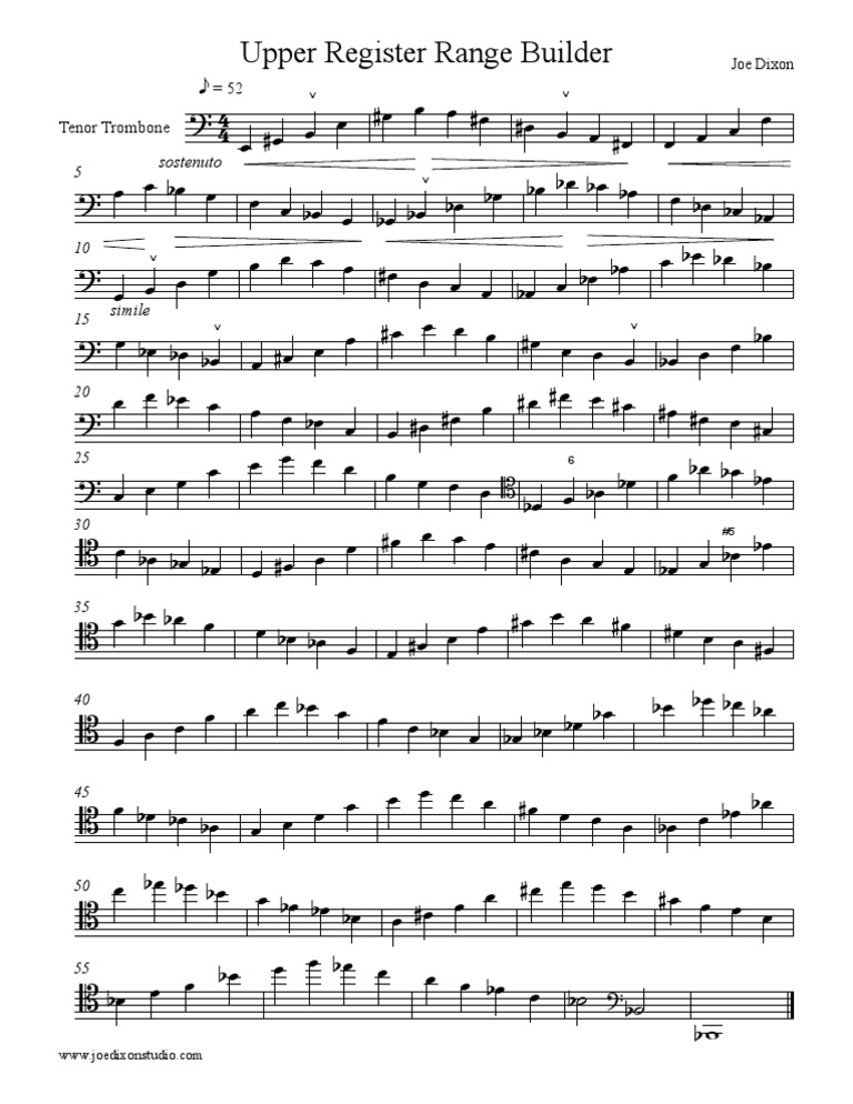 Upper Register Range Builder Trombone