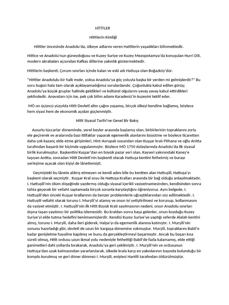 HİTİT | PDF
