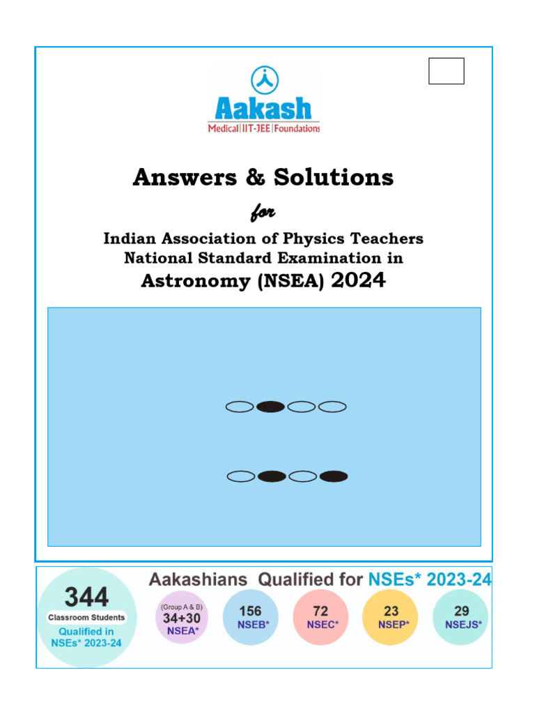 NSEA 2024 Question Paper Solutions | PDF | Spin (Physics) | Spectral Line