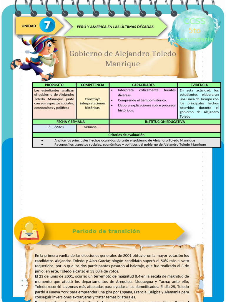 Ficha de Actividad CCSS 5to-Semana 2 | PDF | Perú