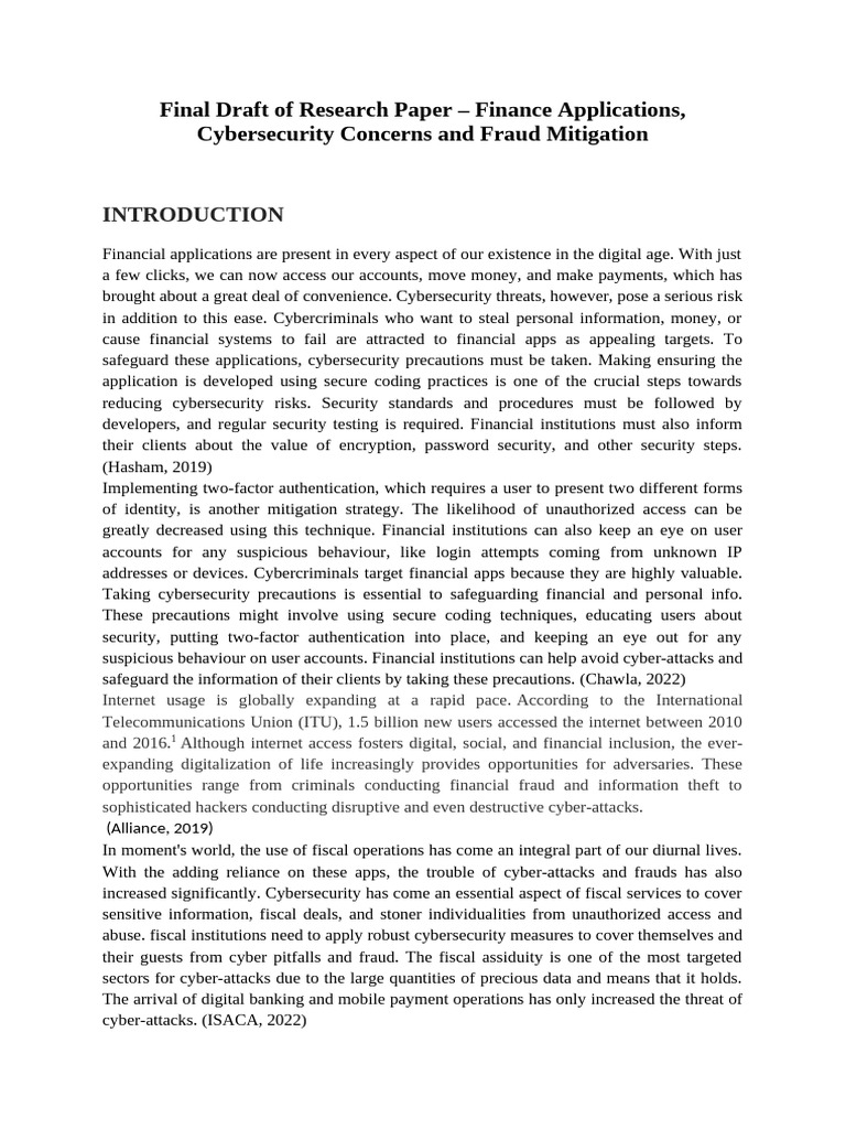 Final Draft of Research Paper | PDF | Computer Security | Security