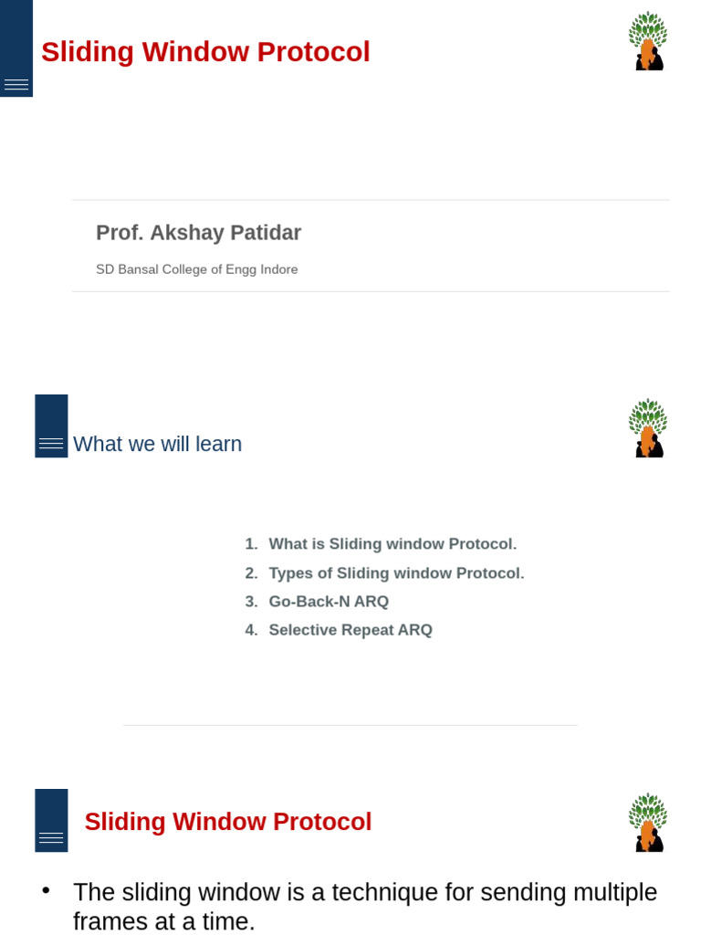 Sliding Window Protocol | PDF | Transmission Control Protocol | Network ...