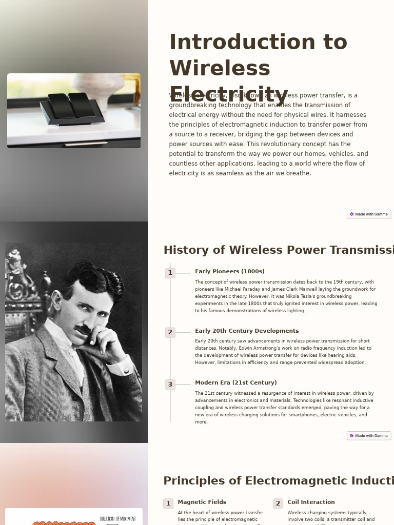 Overview of Wireless Power Transmission | PDF | Inductance ...