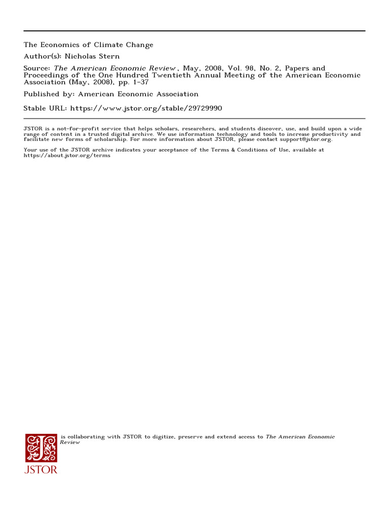 Economics of Climate Change Analysis | PDF | Greenhouse Gas | Climate ...