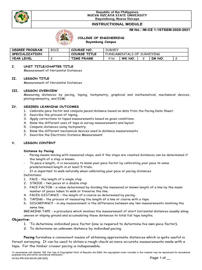 Survey Im 2 Pdf Line Geometry Triangle