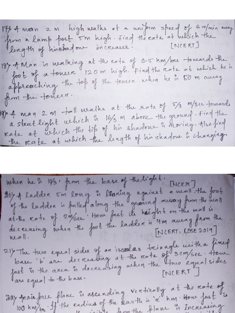 Rate Question Math AOD | PDF