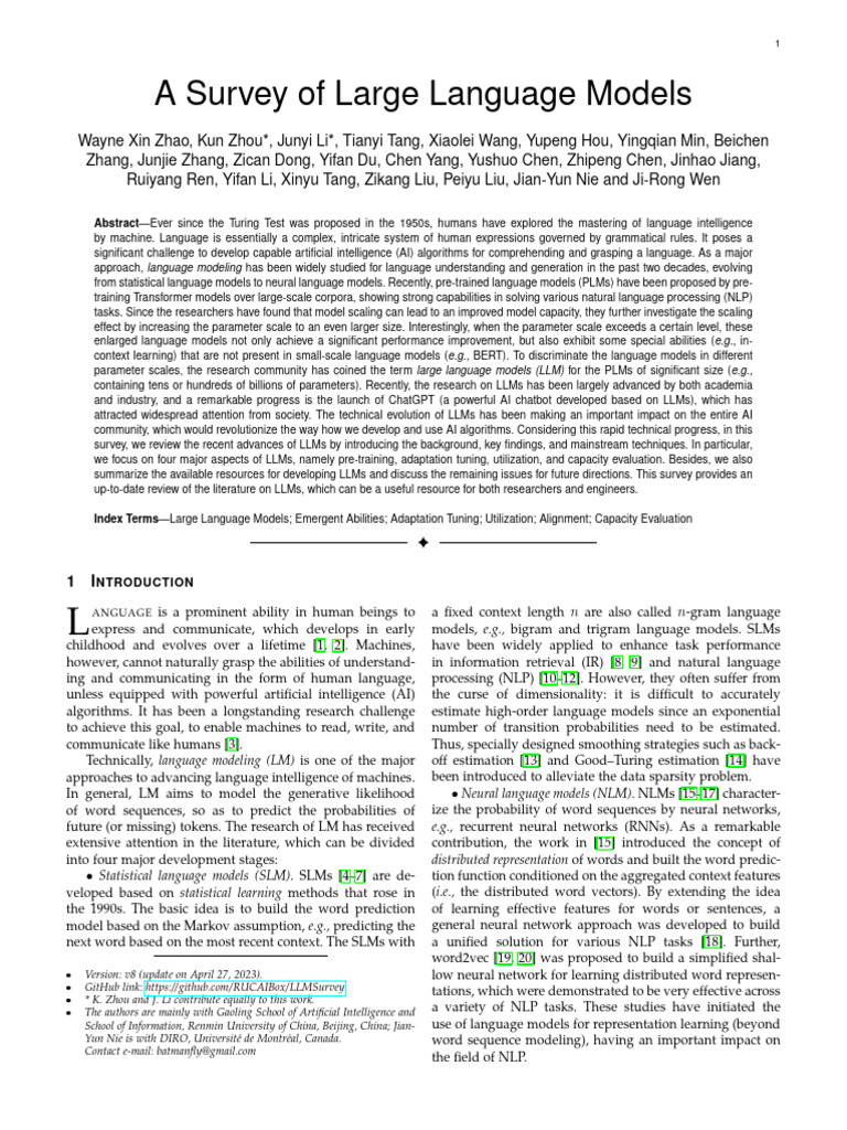 Advances in Large Language Models | PDF | Artificial Intelligence ...
