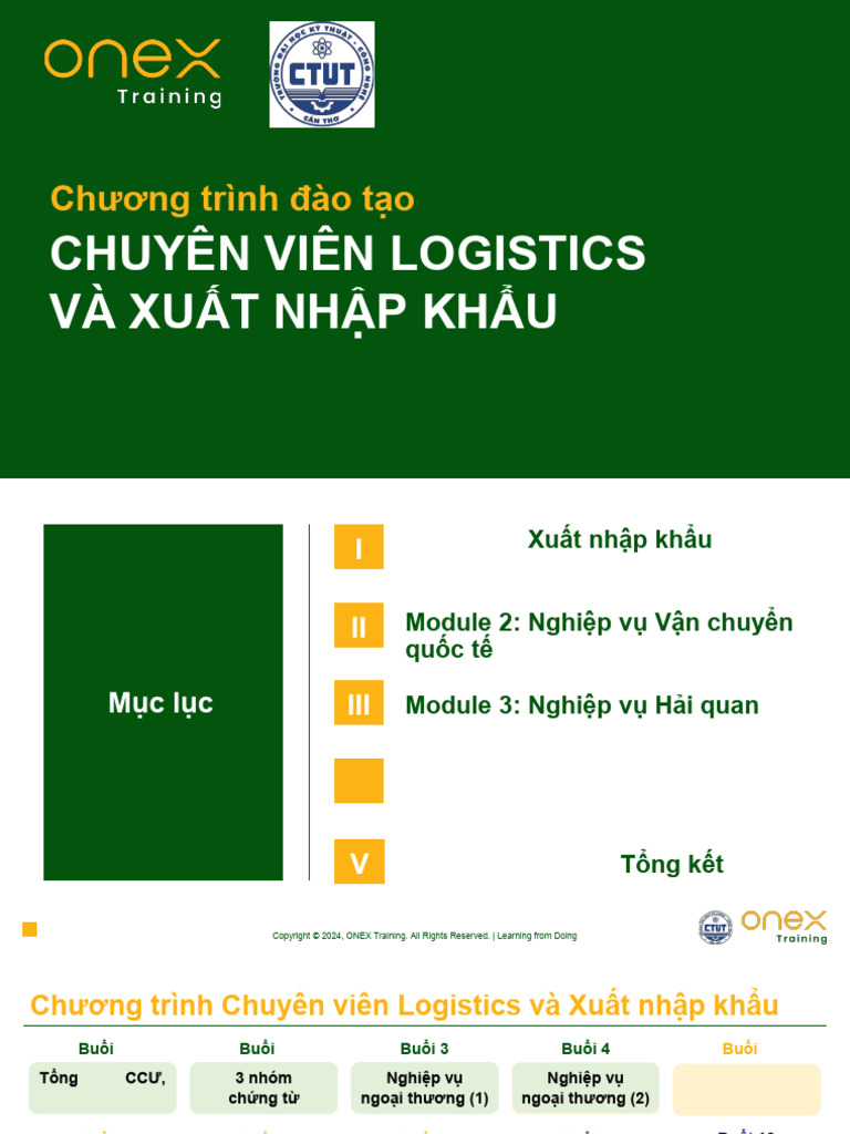 (ONEX Training) Buổi 9. Hệ thống pháp luật hải quan Việt Nam và Chính ...