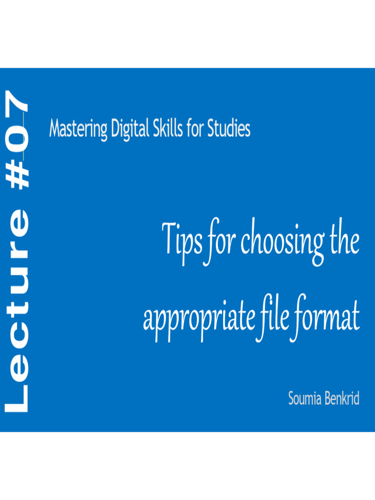 Choosing the Right Document Format | PDF | Microsoft Excel | File Format
