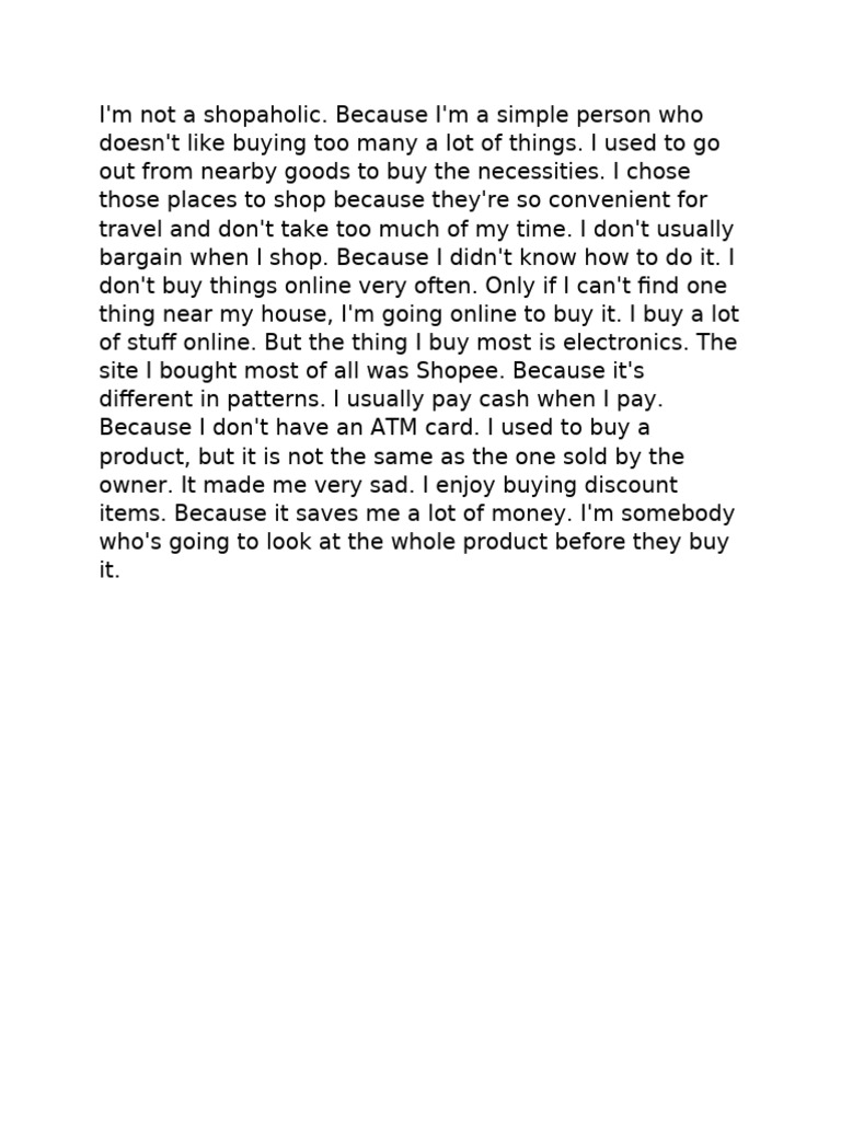 Simple Shopper's Buying Habits | PDF