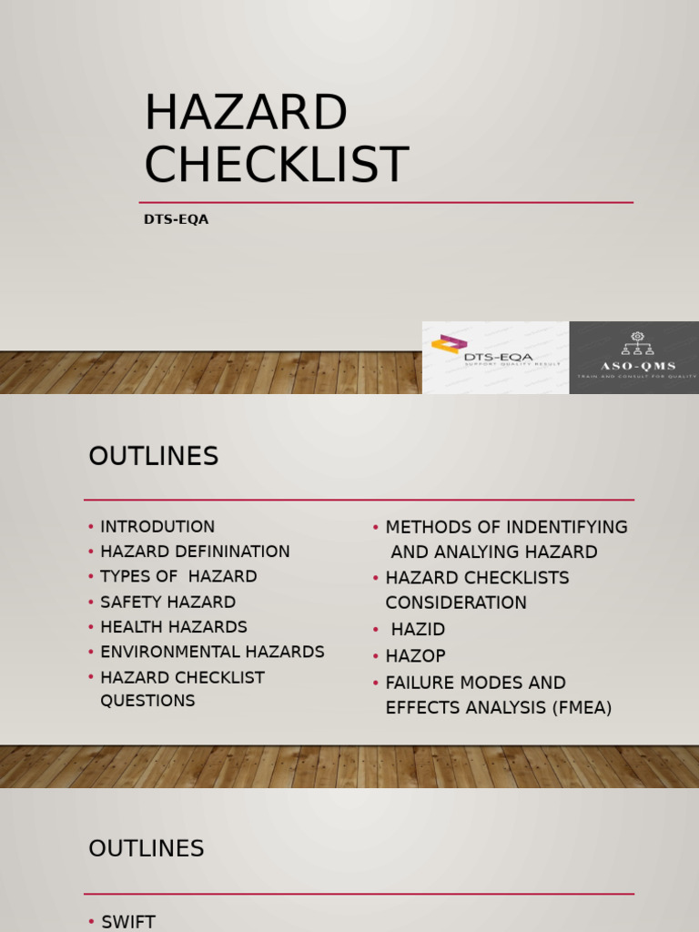 Hazard Checklist for Safety Assessments | PDF | Occupational Safety And ...